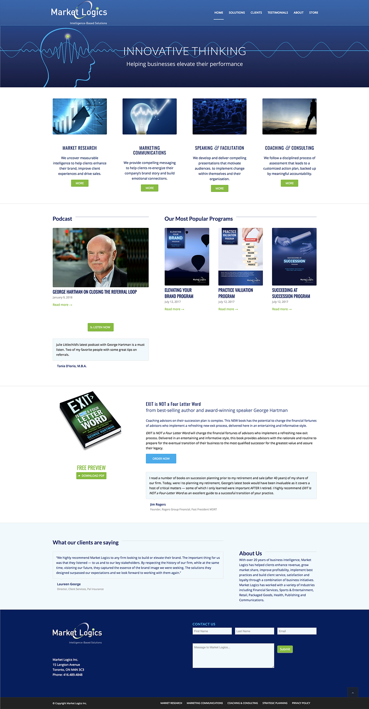 Market Logics Inc. Web Site